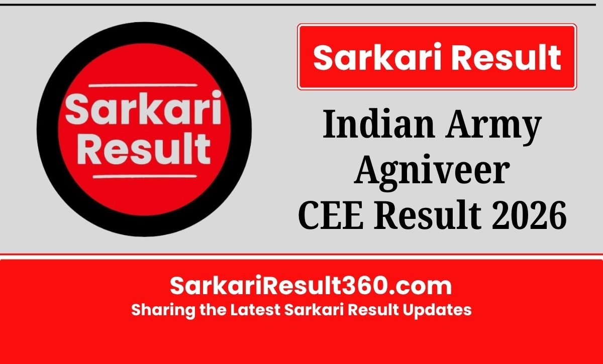 Indian Army Agniveer CEE Result 2026 can be downloaded through the direct link @ indianarmy.nic.in shared here for the interested candidates.