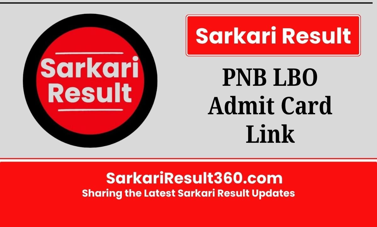 PNB LBO Admit Card 2026 is released on 28th August 2026 for the Online Test scheduled for 6th September 2026. Check the direct download link