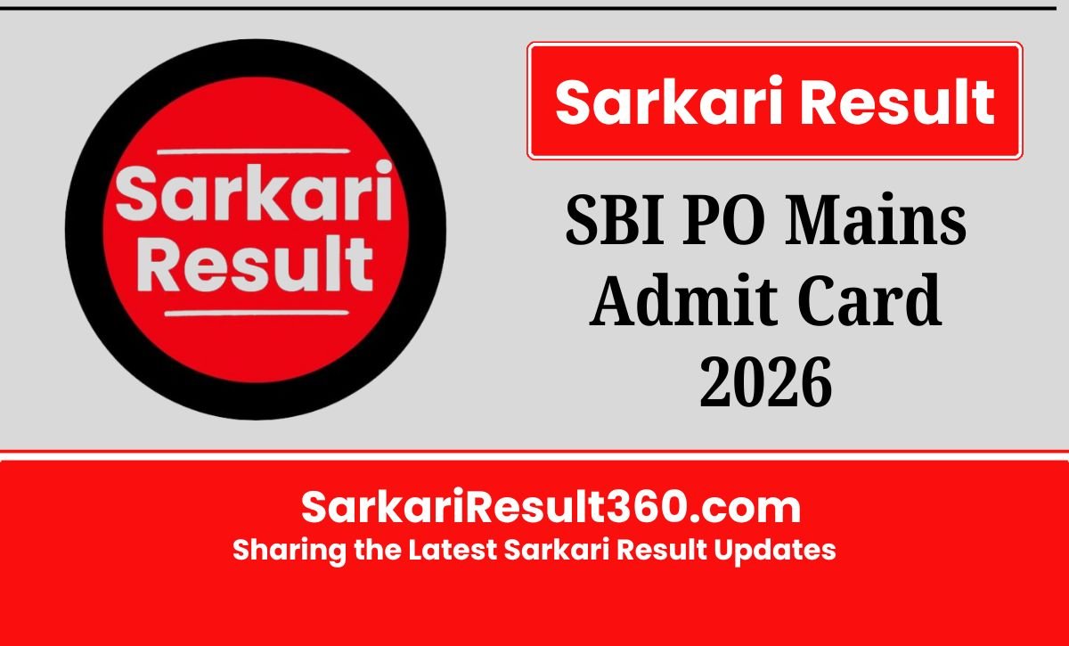 SBI PO Mains Admit Card 2026 in connection to the 1500 Probationary Officer Recruitment 2026 is released on 02 September 2026.