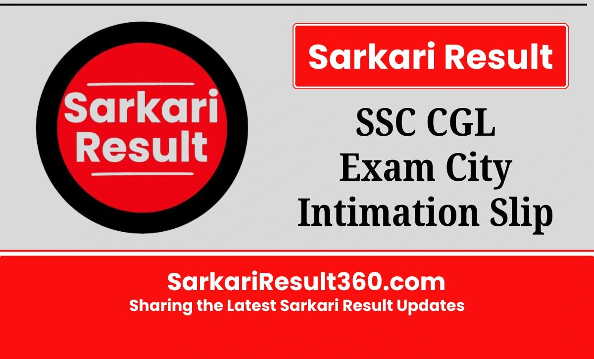 Get the latest updates on the SSC CGL Exam City Intimation Slip for 2026, released on September 21, 2026 for the aspirants.